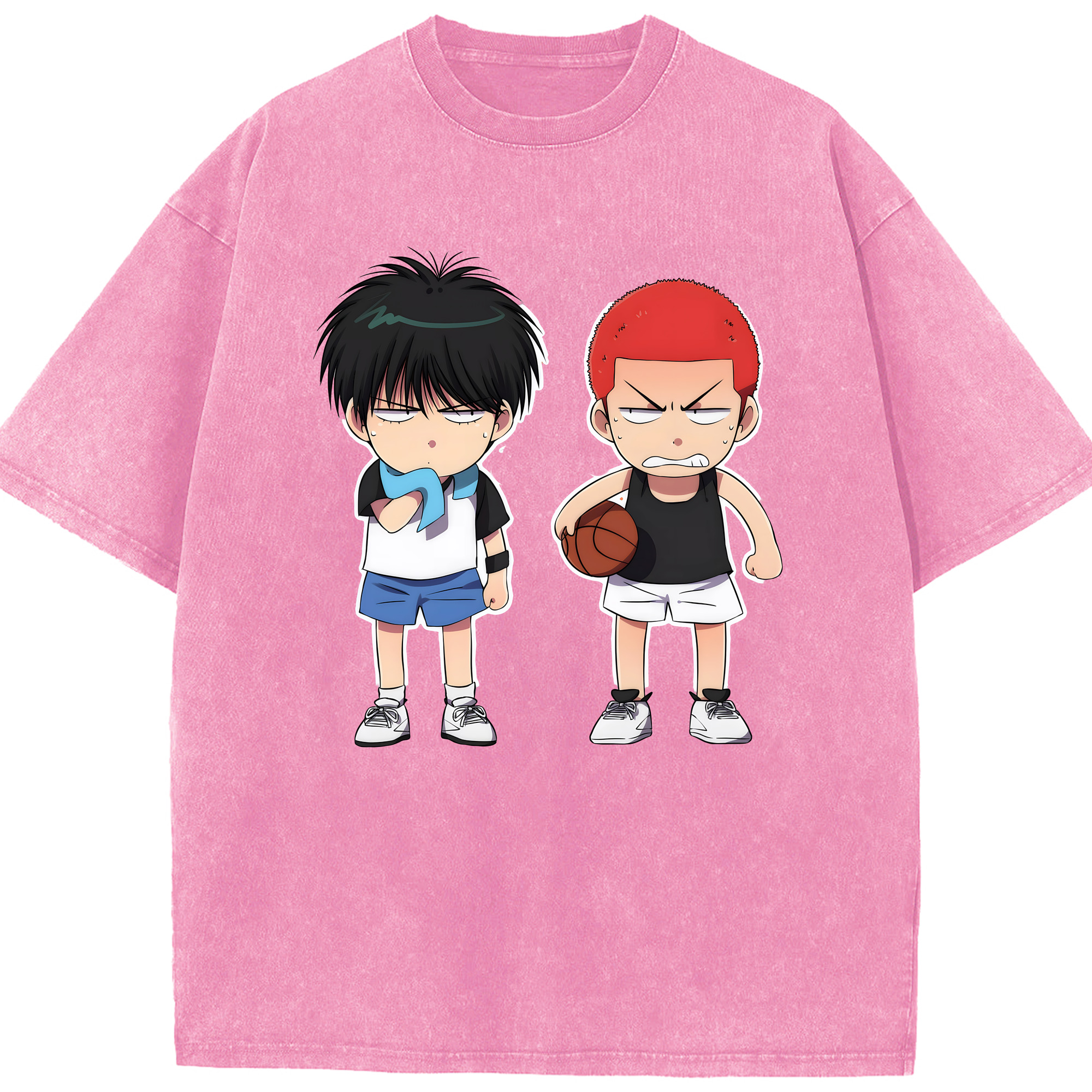 （画像用） SLAM DUNK／スラムダンク 綿100% ヴィンテージ風 半袖Tシャツ（フロントプリント）